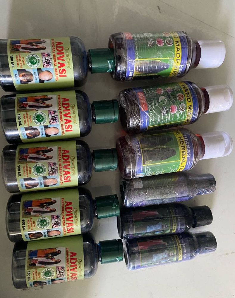 Adivasi &amp; Hiknas Herbal Hair Oil Bundle pack of 11