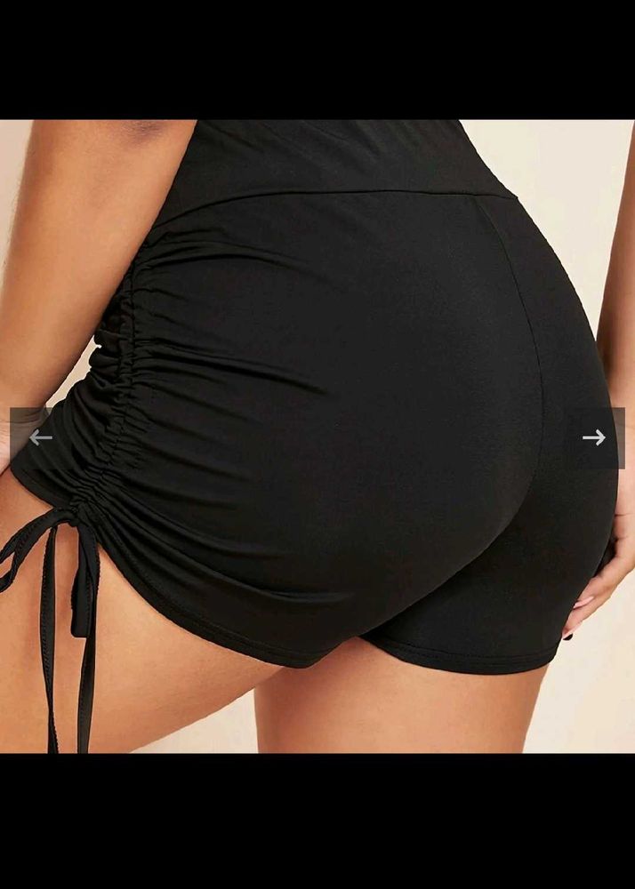 black shorts