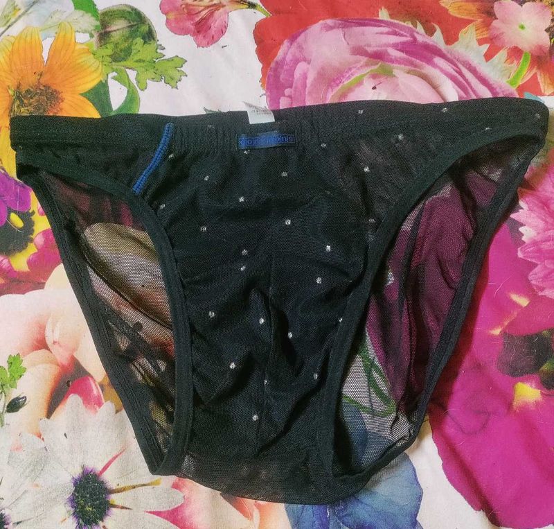 Black Men's Mesh Briefs