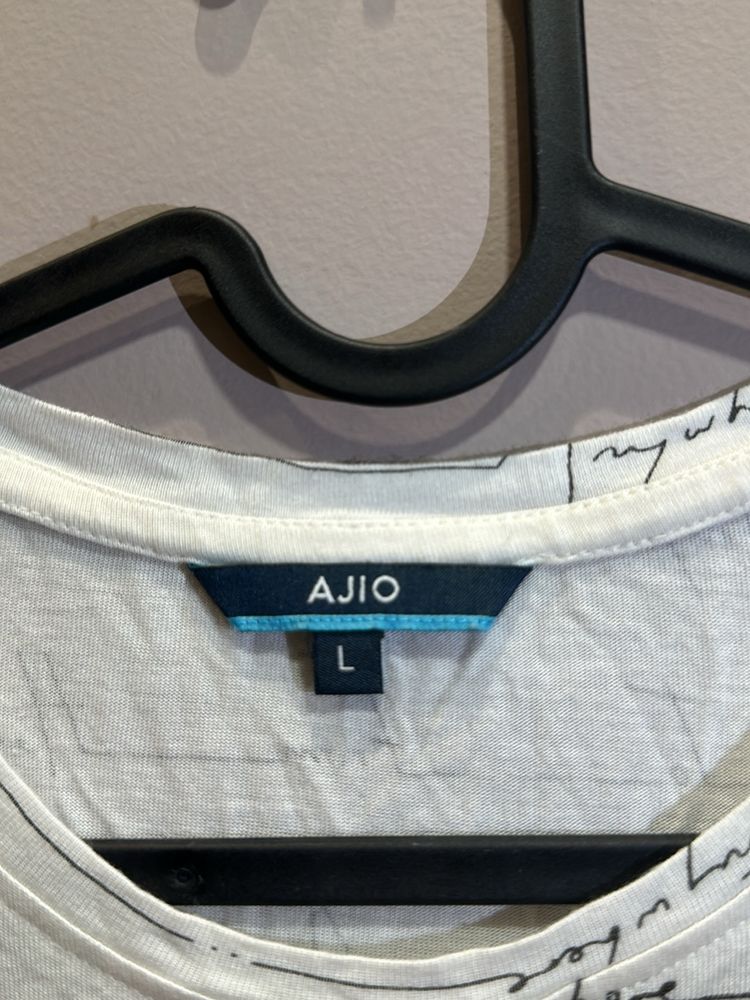 Off Shouler White AJIO Causal Tee