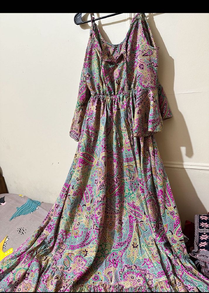 Gorgeous Bell Sleeves Maxi Dress