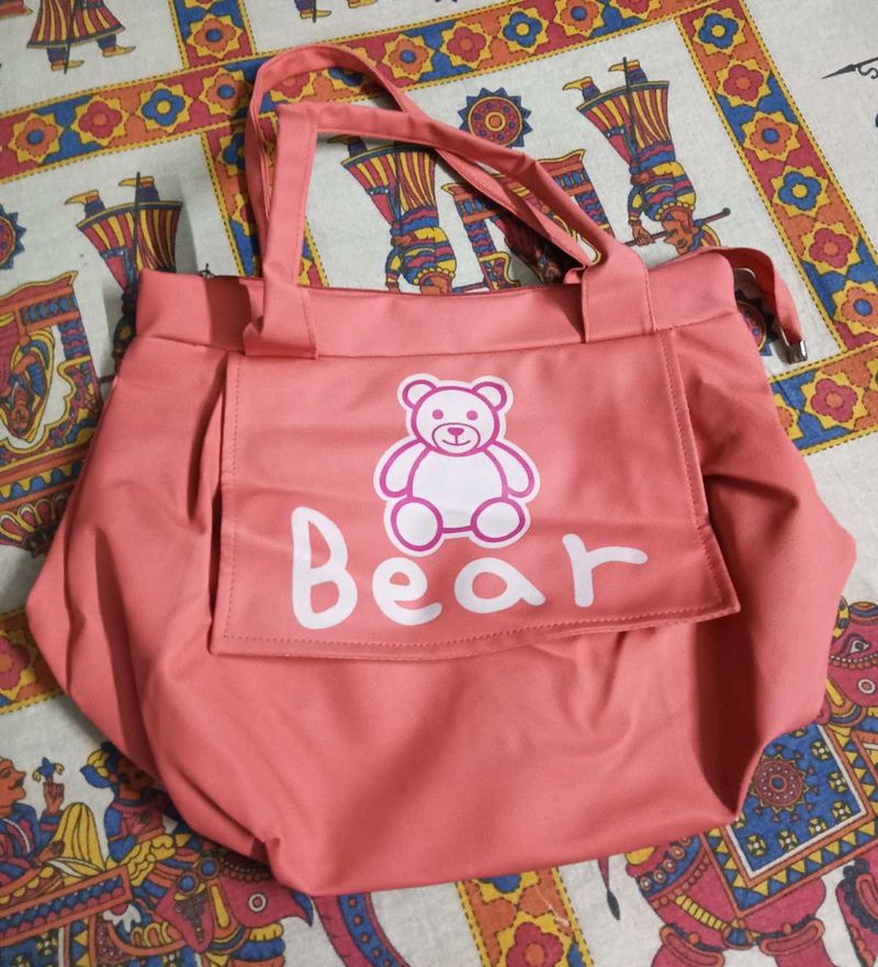 Cute Bear Design Tote Bag