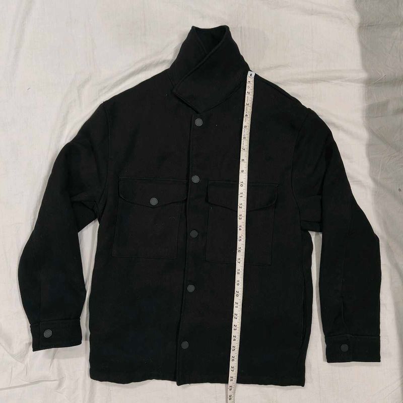 H&amp;M Black Shacket Shirt Jacket