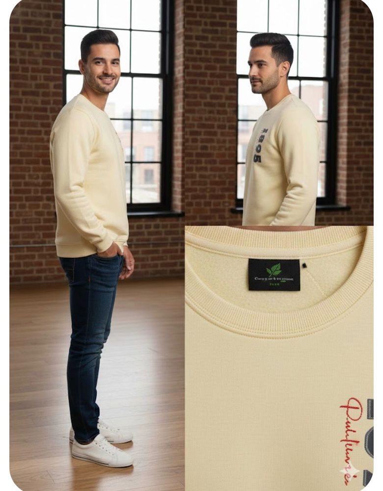 Stylish Cream Color Sweatshirt