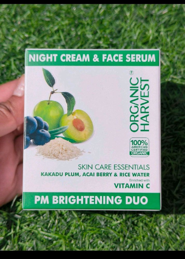 Organic Harvest Night Cream And Serum Duo