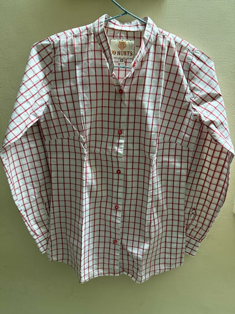 Red White Formal Shirt