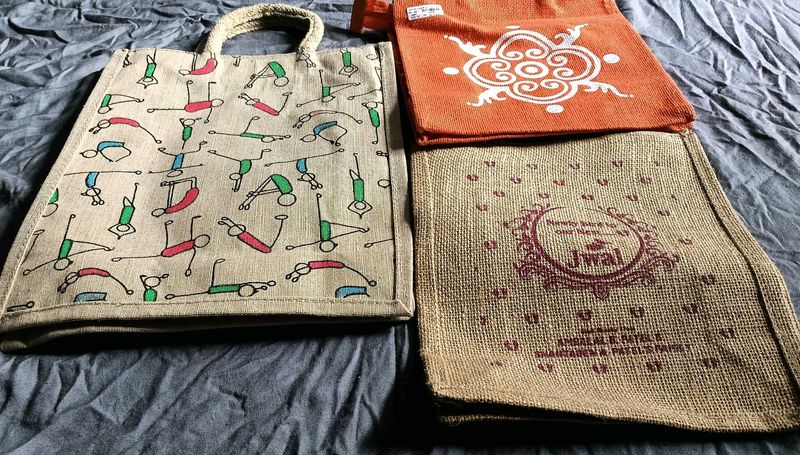 Jute Tote Bag Set