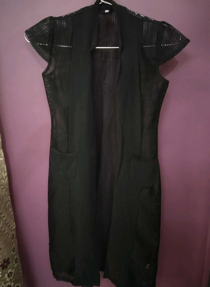 Black Classic Overcoat For Layering