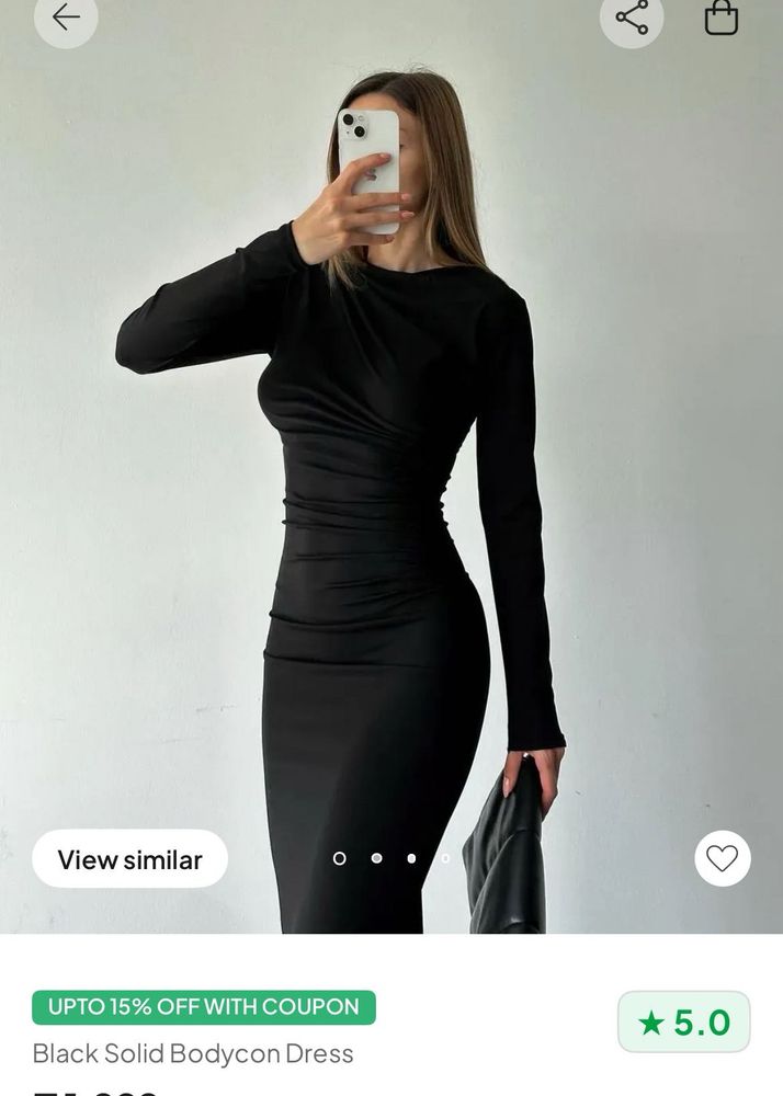 Newme Black Bodycon Dress ( New)
