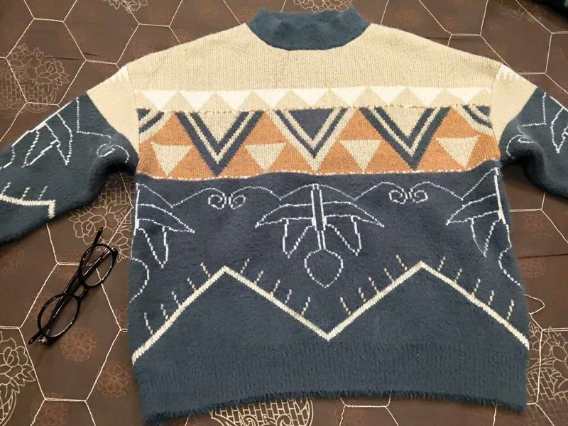Patterned Knit Sweater