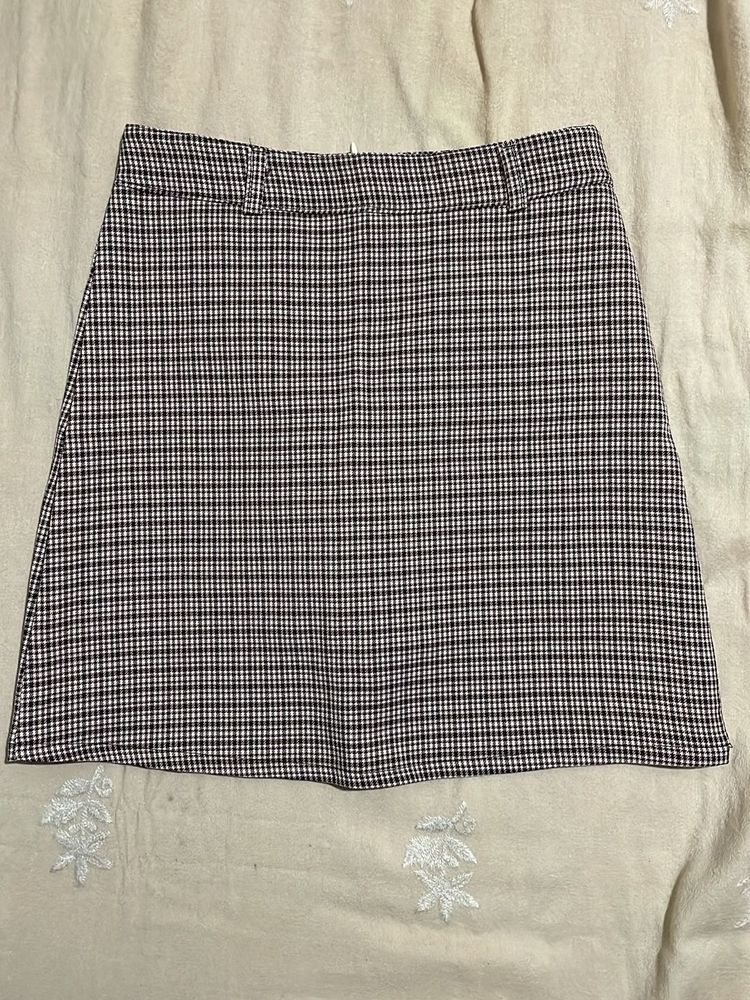 Gingham Mini Skirt