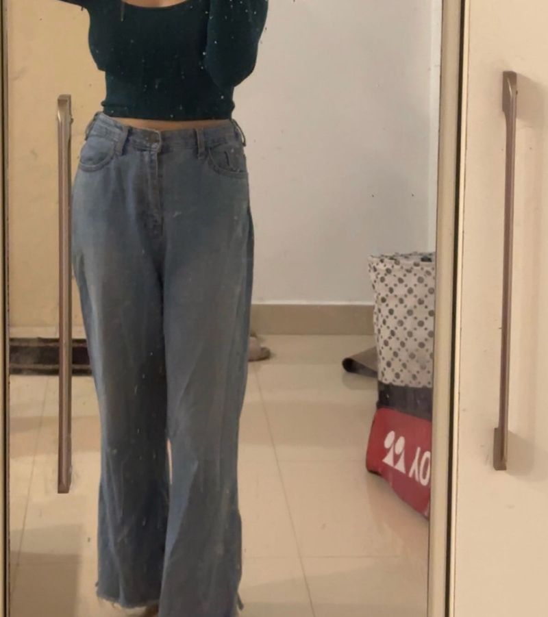 Denim Wide Leg Jeans