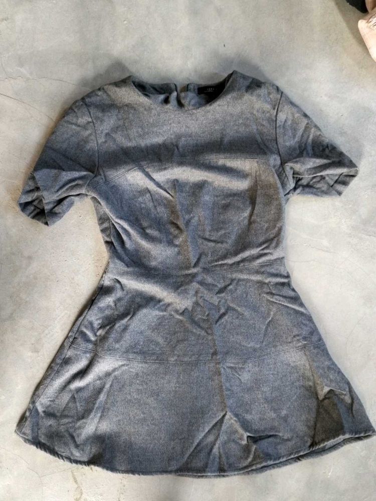 Gray Fit &amp; Flare Dress