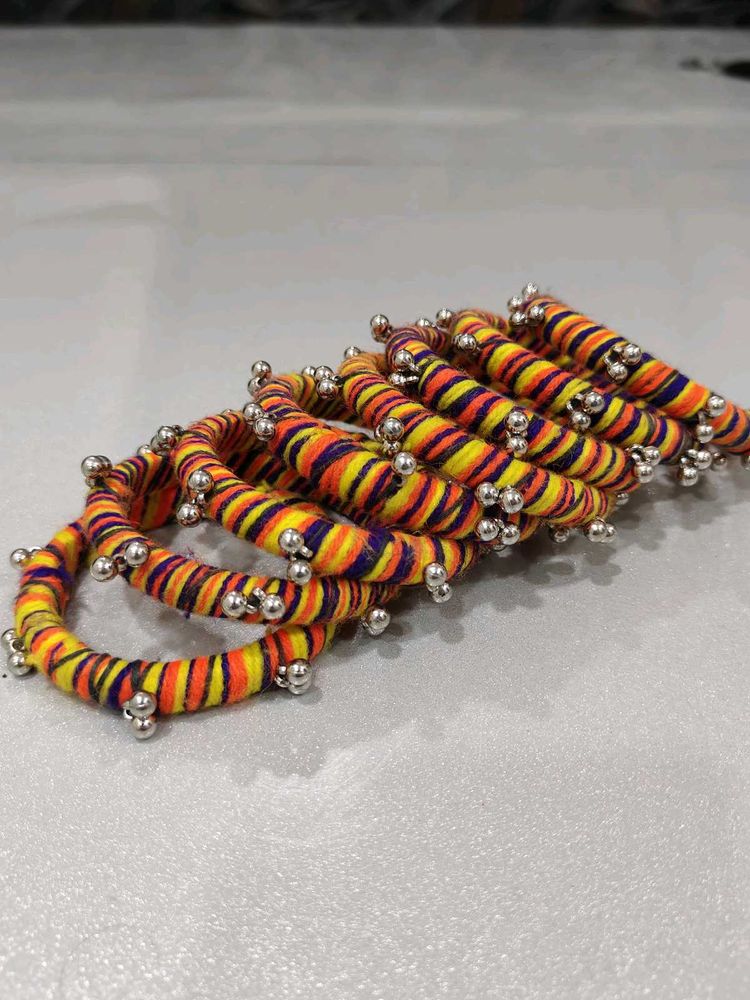 Colorful Cloth Bangle Set