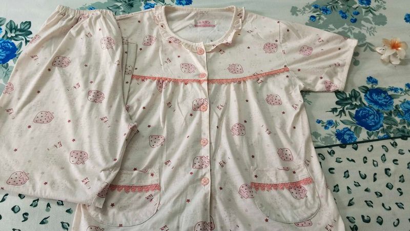 Cute Strawberry Night Dress