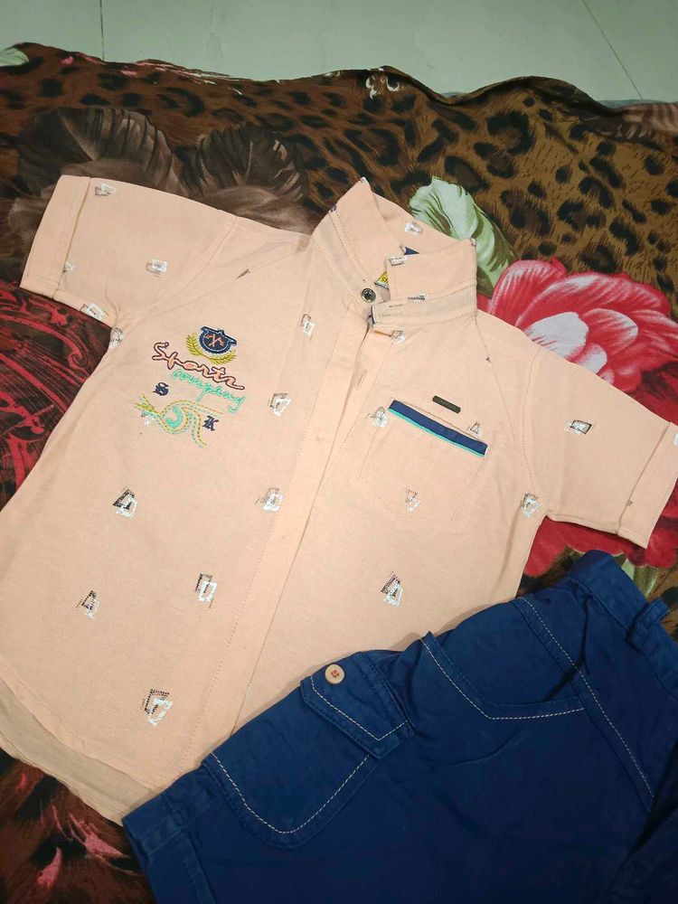 Boy&#39;s Shirt &amp; Shorts Set