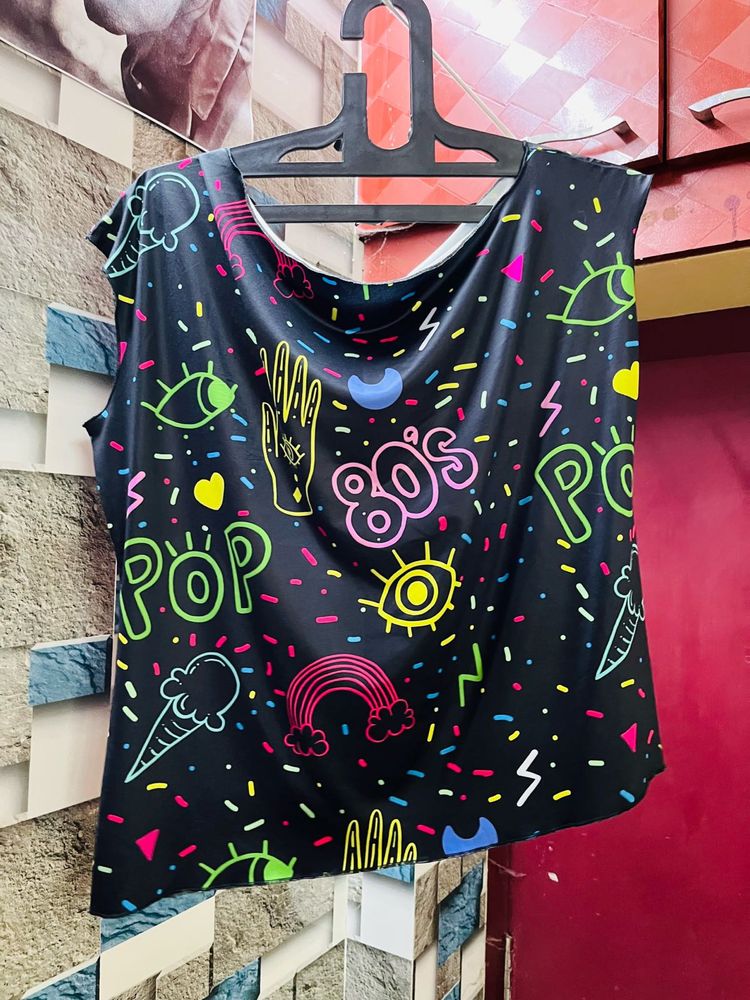 Funky Graphic Print Top
