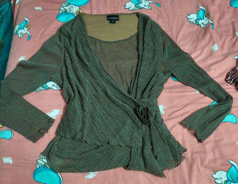 Shimmery Mesh Top