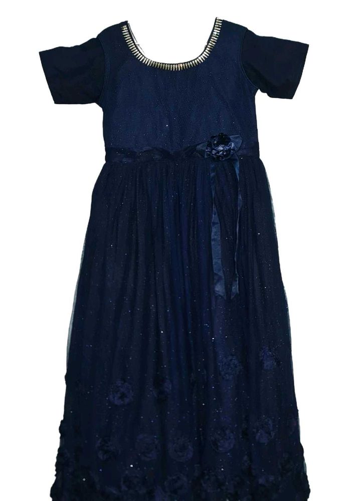 Navy Blue Girls Dress, 34 inch bust
