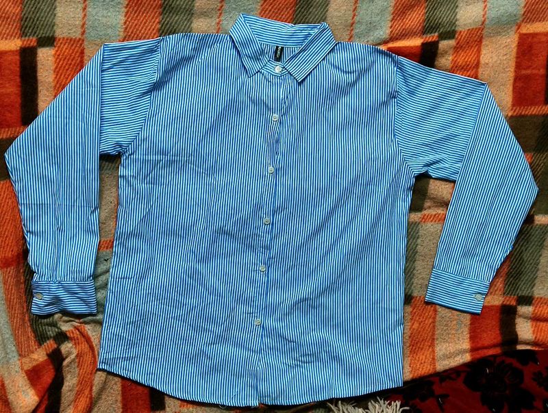 Blue Striped Long Sleeve Shirt