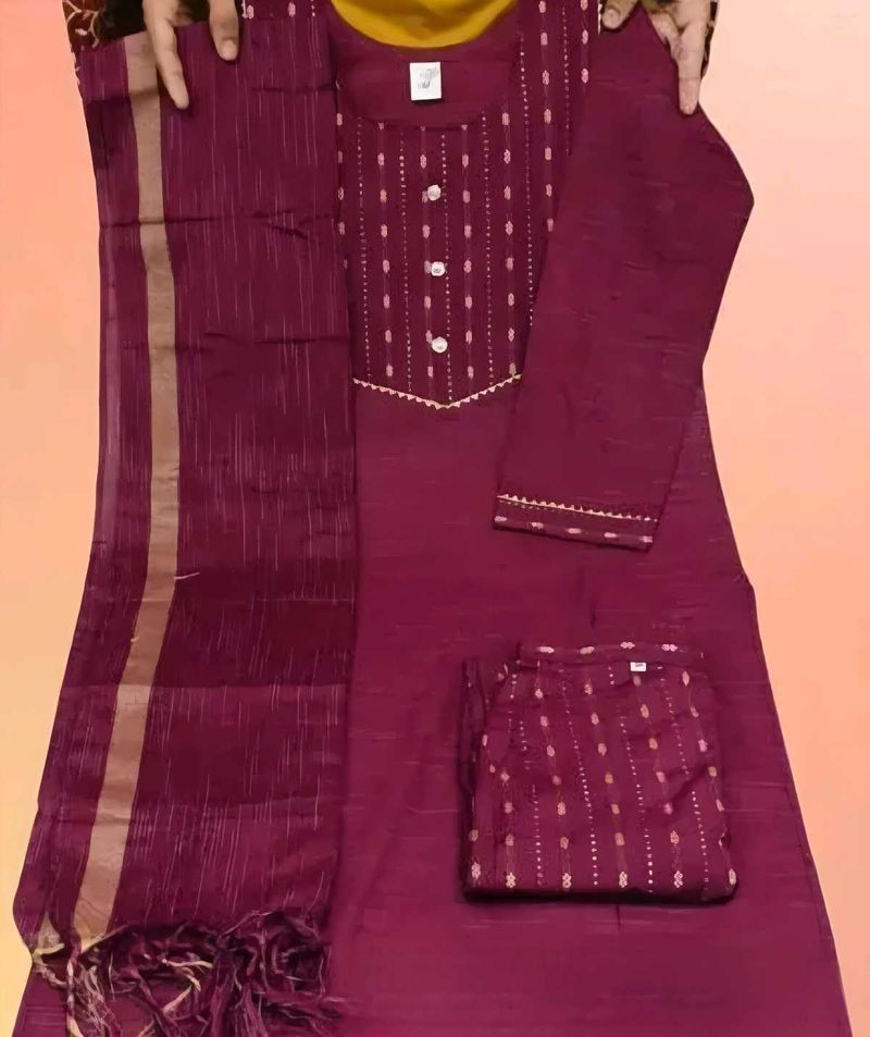 ✨ Elegant Maroon Kurti Set ✨
