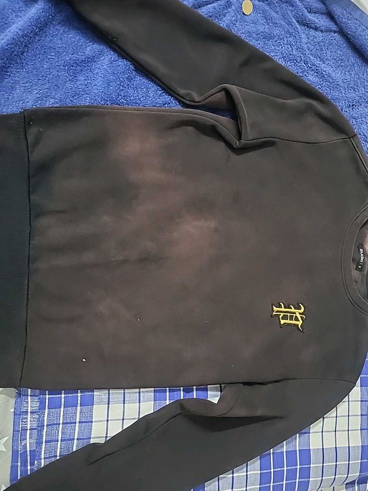 Black Casual Streat Wear Sweatshirt