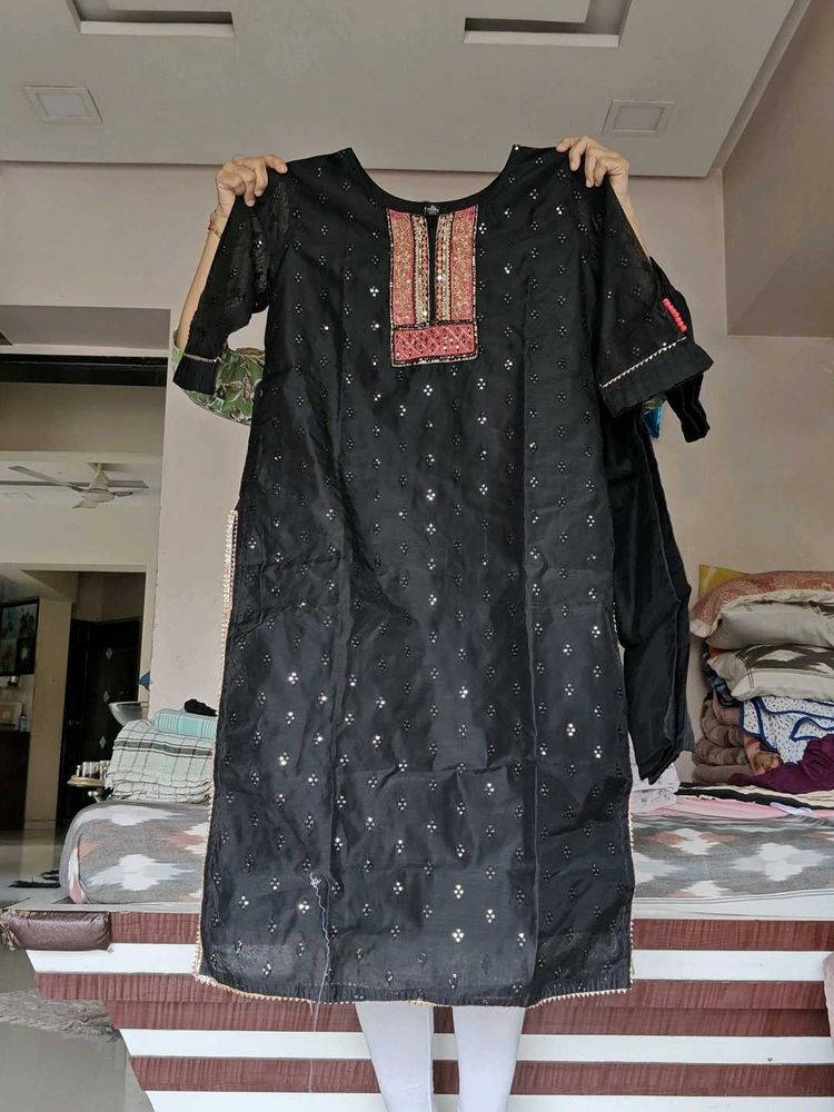 Black Embellished Kurti