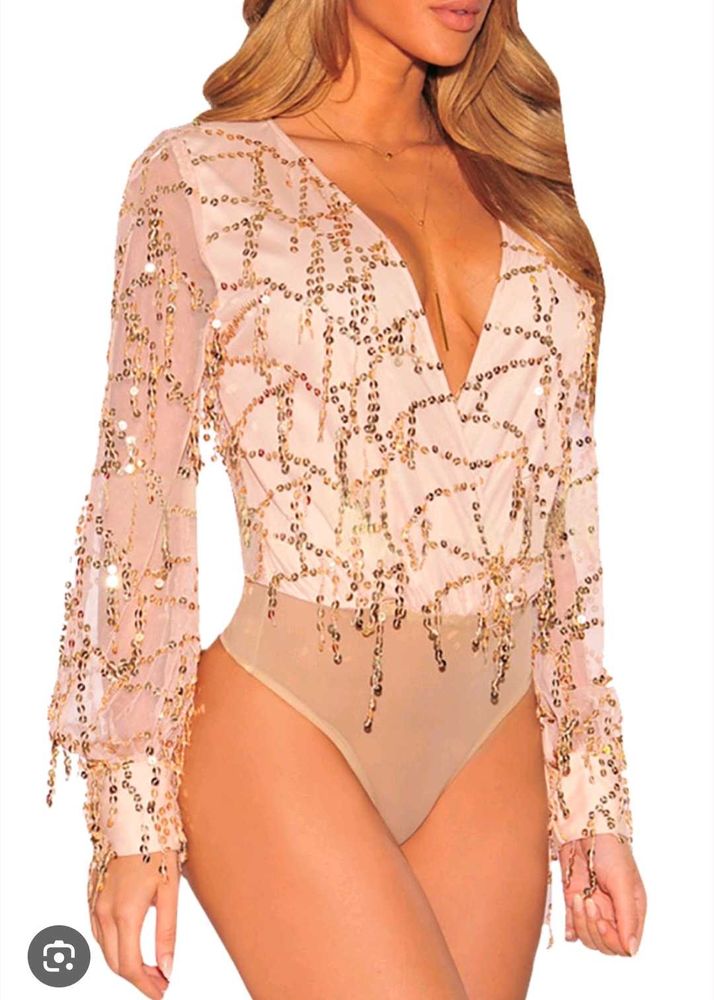 Sequin Embellished Bodysuit