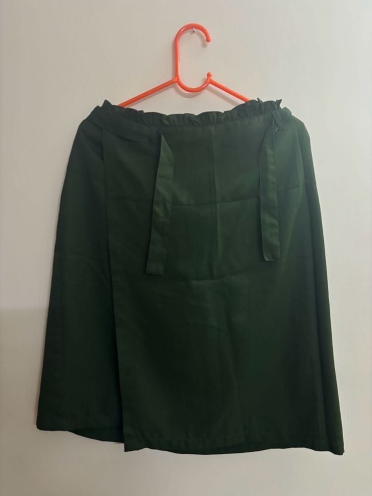 Wrap Skirt With Strings And Button