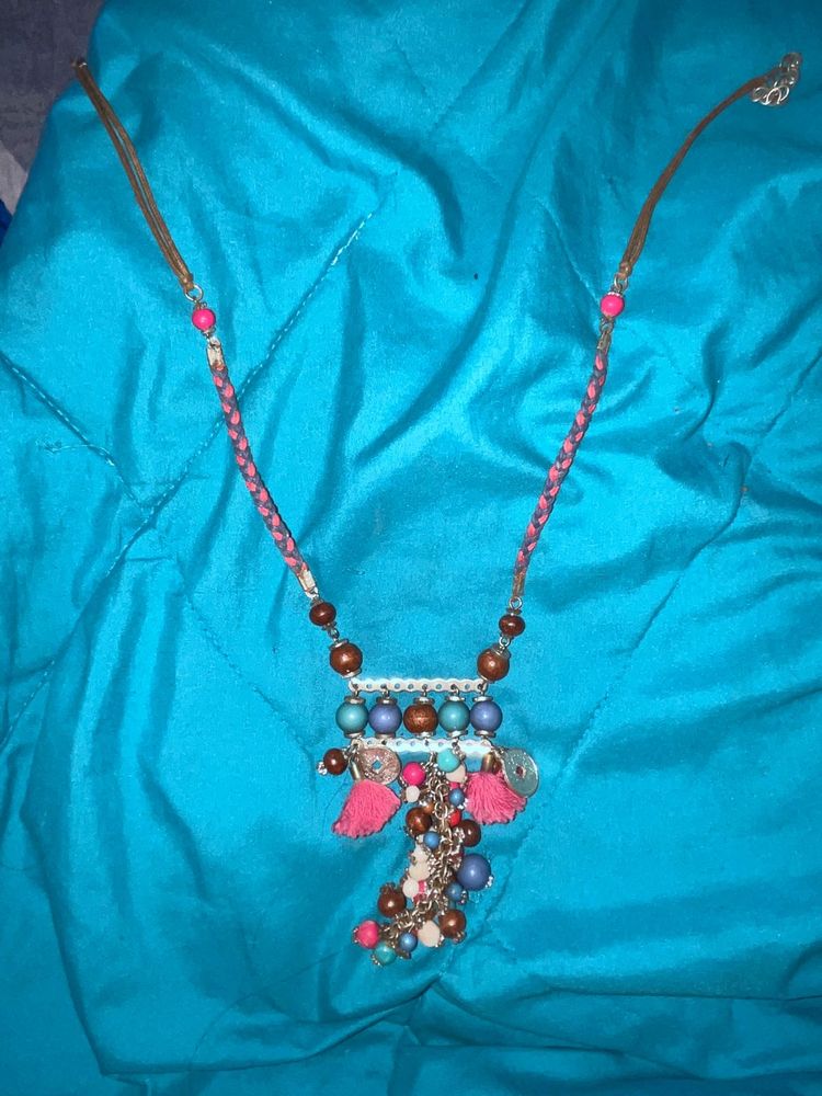 Boho Chic Necklace Y2K Vintage Pinterest Cute Pink
