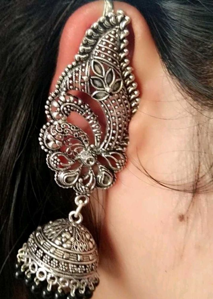 Peacock Earcuff