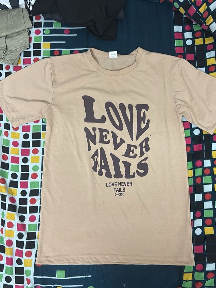 Beige Graphic Tee