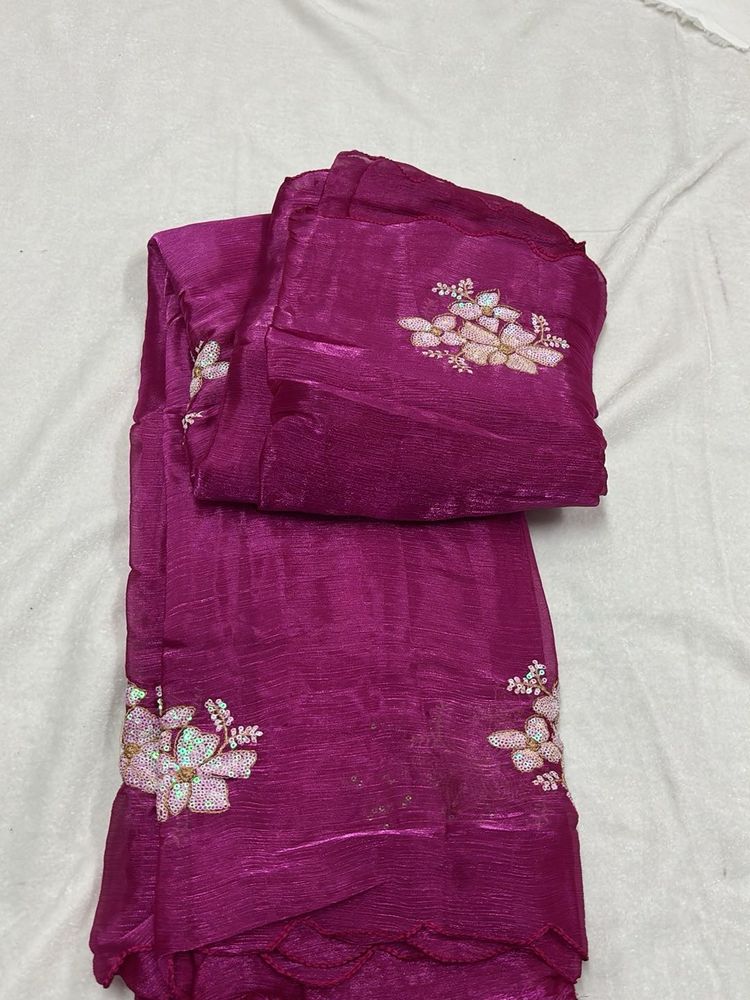 Elegant Embroidered Saree