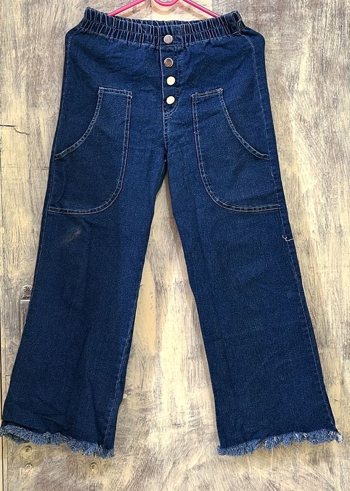 Wide Leg Denim Pants