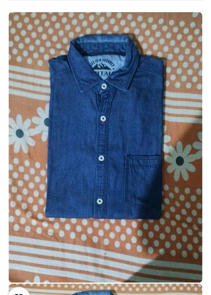 Men Denim Look Shirt