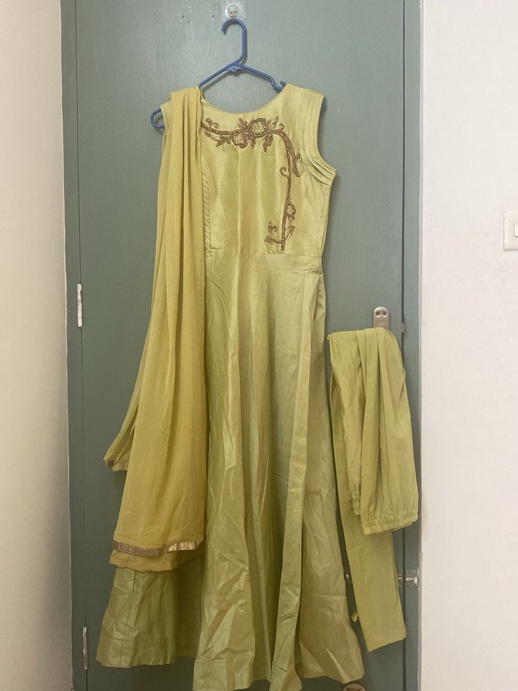 Elegant Green Anarkali Suit