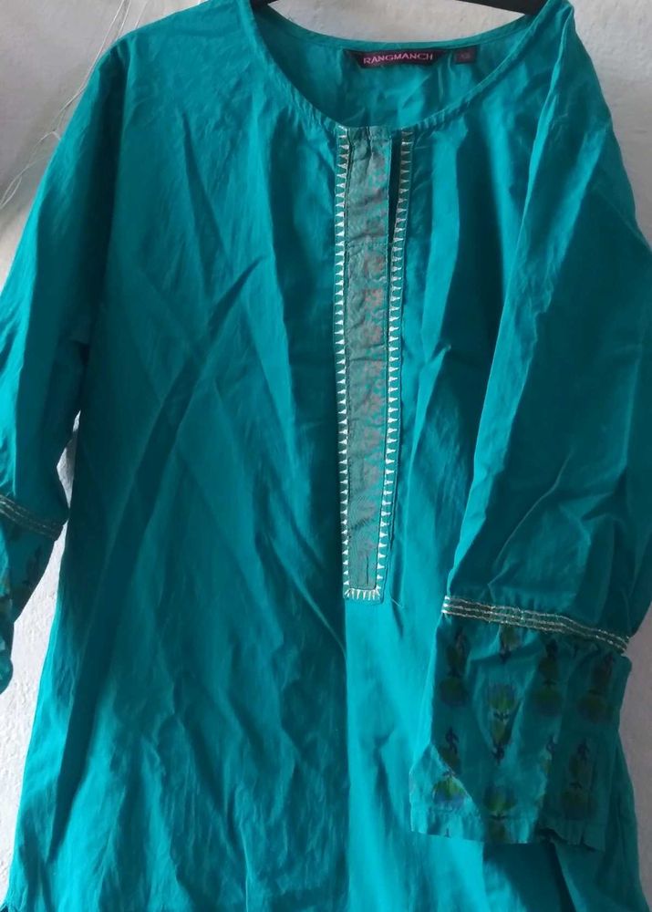 Teal Embroidered Tunic