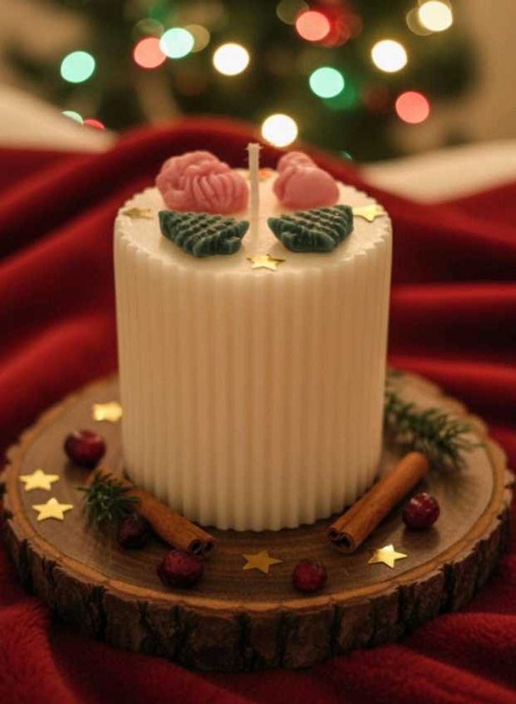 new Festive Christmas scented piller Candle
