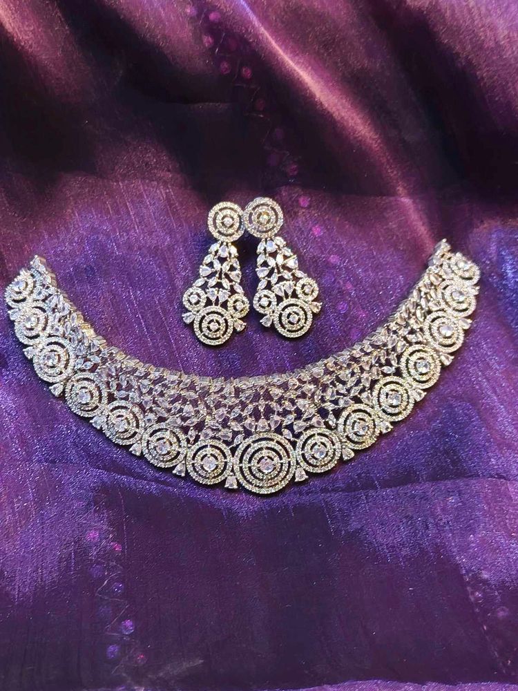 American Diamond Jewellery Set