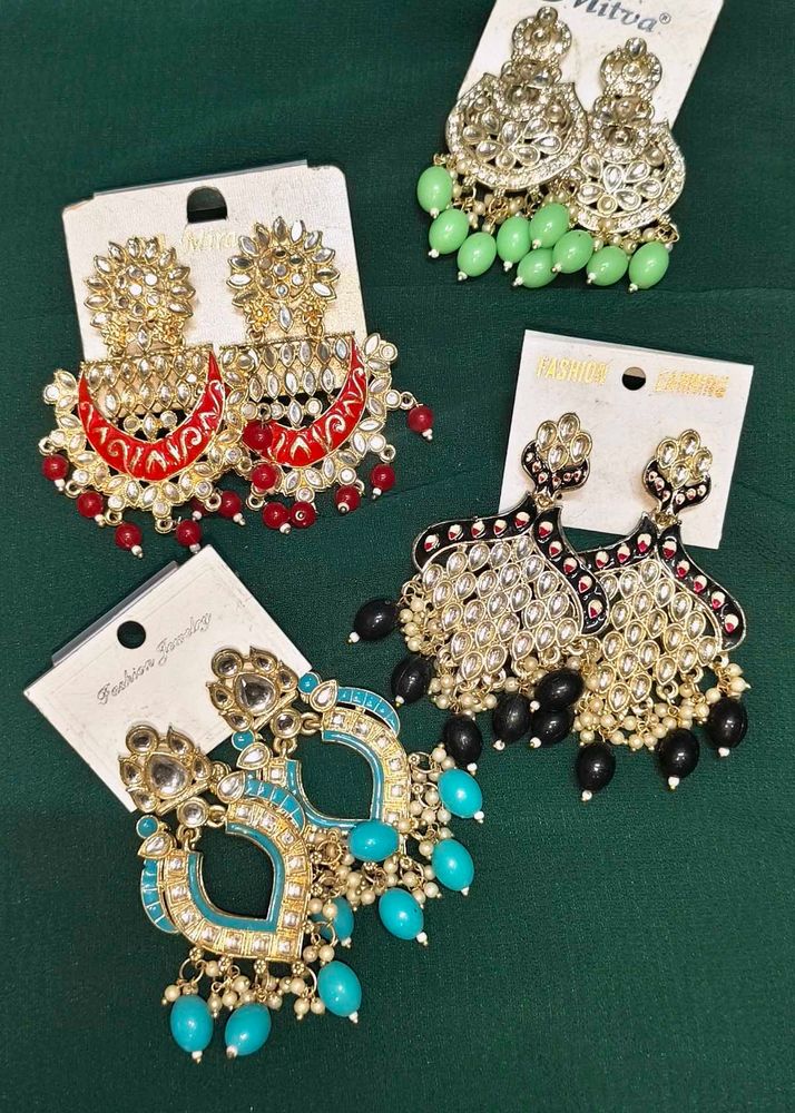 Combo Ethnic Indian Earings/ Jhumkas/ Jewellery