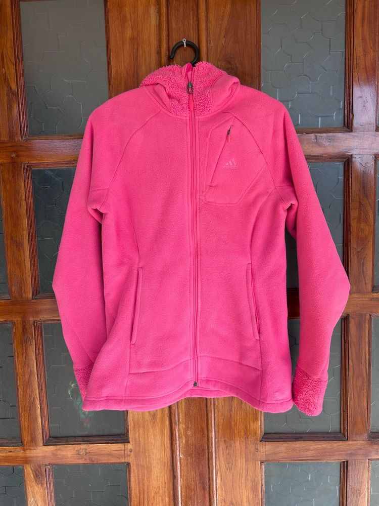 Adidas fleece Hoodie long jacket