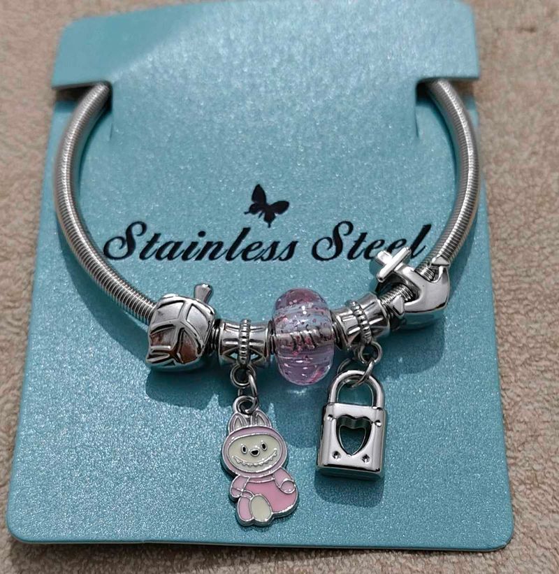 Stainless Steel Charm Bracelet