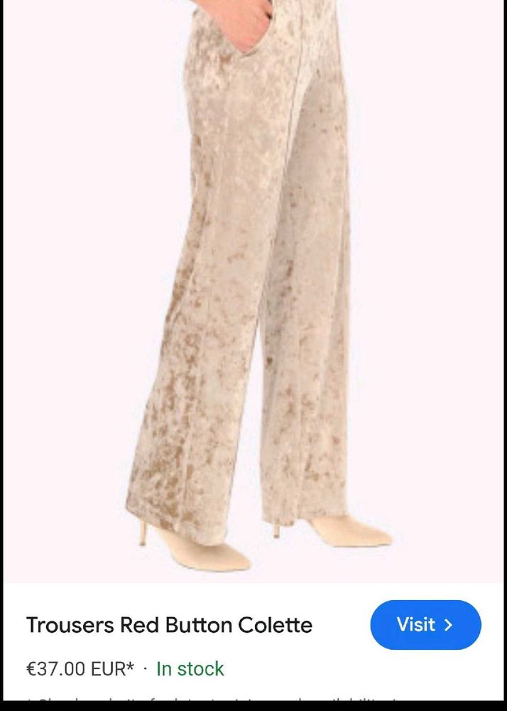 Velvet Wide Leg Trousers