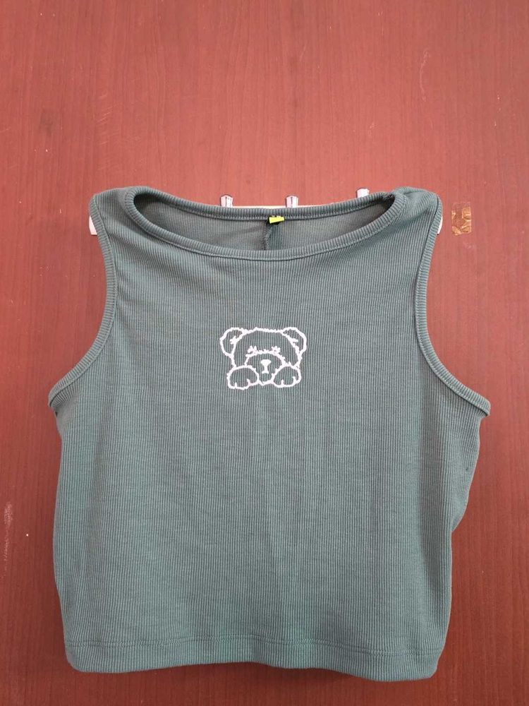 Cute Bear Graphic Tank Top