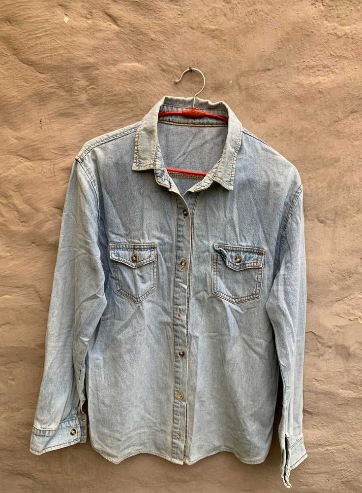 vintage old money Denim Shirt