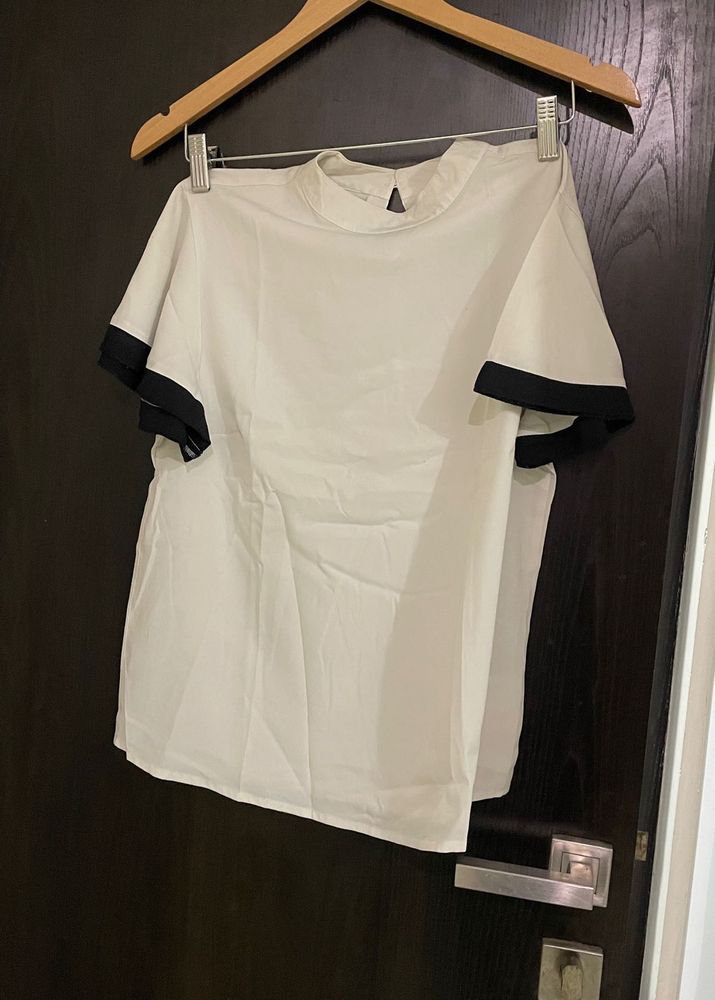 White Top With Flare Sleeves