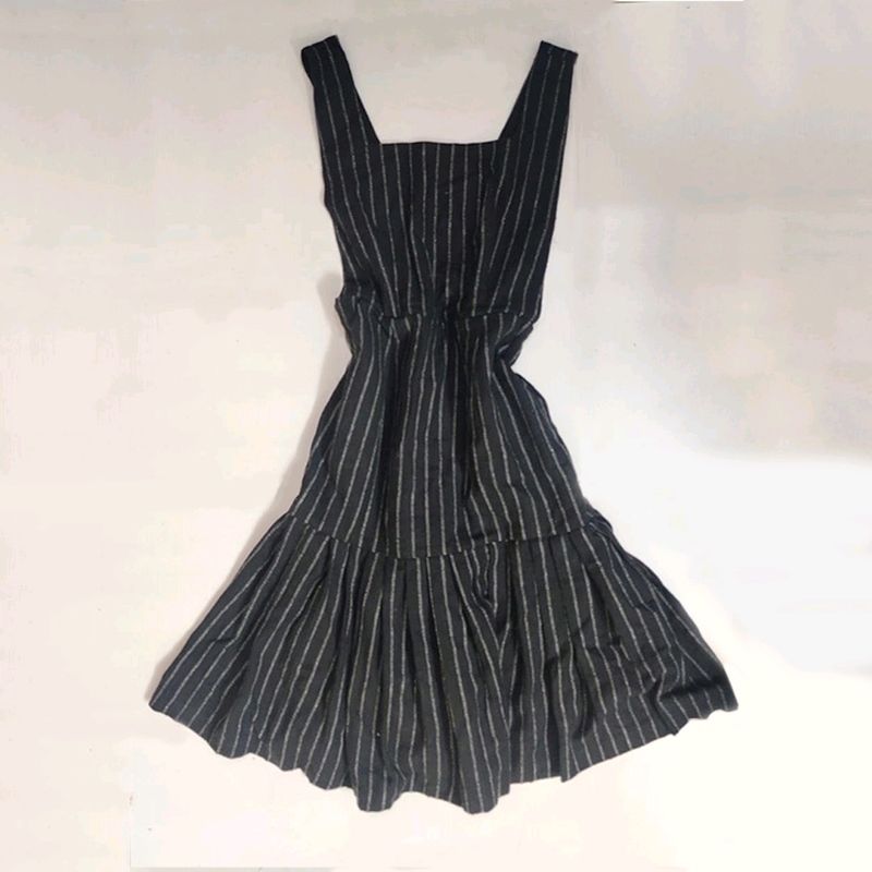 Korean Pinafore Dress with Flare