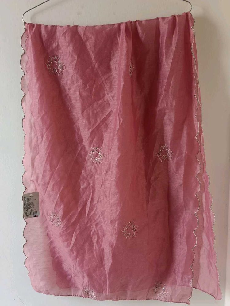 Pink Embellished Dupatta