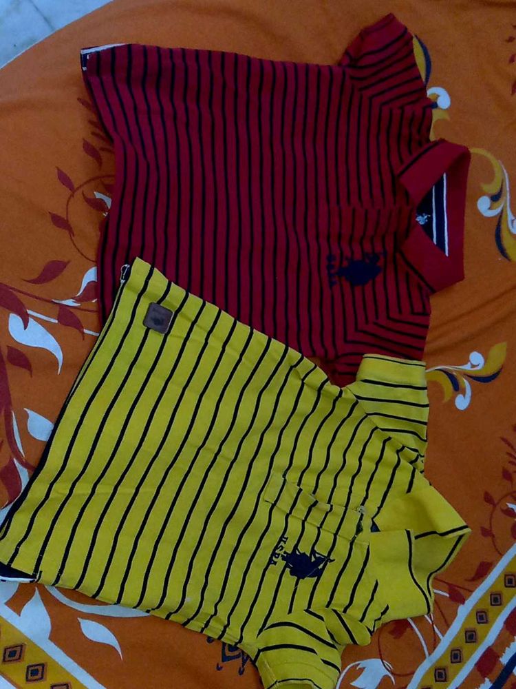 Striped Polo Shirts (Set of 2)