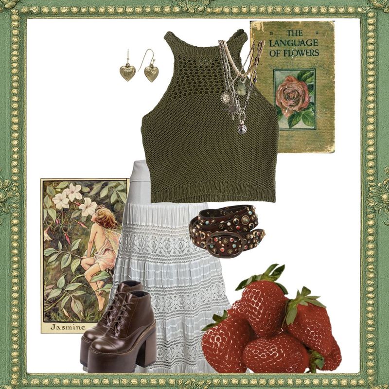 SALE fairycore olive top